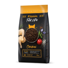Корм для котів Fitmin cat For Life Adult Chicken 8кг
