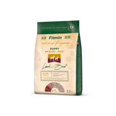 Корм для цуценят Fitmin dog MEDIUM/MAXI PUPPY LAMB & BEEF 2,5кг