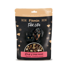 Fitmin For Life ласощі для собак і котів з качкою та рибою 70г