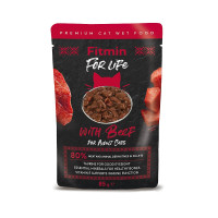 Fitmin For Life cat pouch філе яловичини в соусі 85г